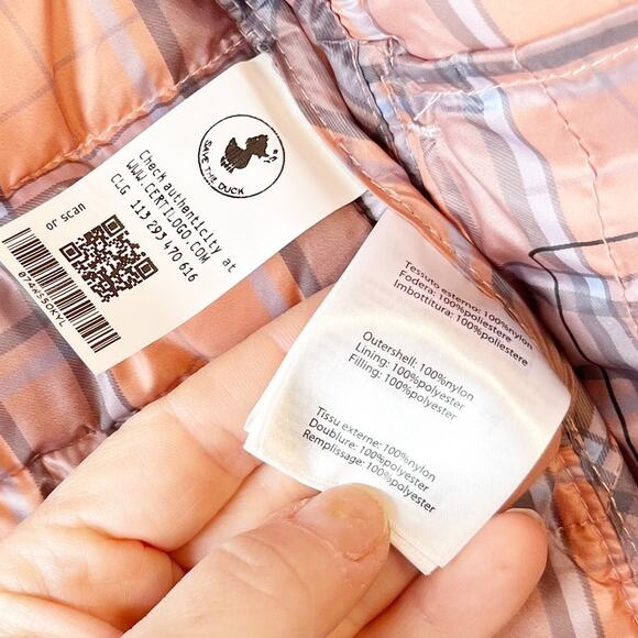 Save The Duck Full Zip Hooded Puffer Jacket Parka Coat Pink Small - Picture 4 of 7